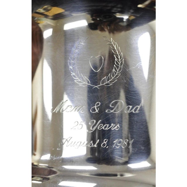 Gorham Late 20th Century Gorham Newport Silver Plated Trophy Cup Champagne Chiller Ice Bucket Engraved For Sale - Image 4 of 12