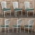 Light Gray Set of Six Neoclassical Painted Swedish Chairs With Caned Backs & Mohair Seats For Sale - Image 8 of 15