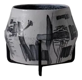 Large Ceramic Flower Pot by Victor Cerrato, Italy, 1960s