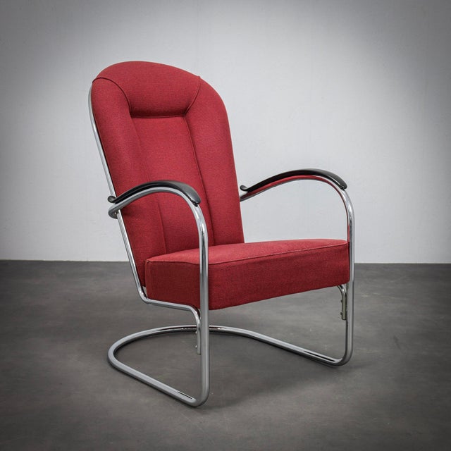 Bauhaus Lounge Chair by W.H. Gispen for Dutch Originals, 1990s For Sale - Image 11 of 11