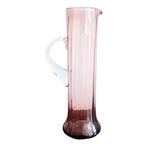 Vintage Hand-Blown Amethyst Glass Pitcher
