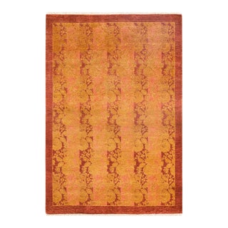 Mogul, One-of-a-Kind Hand-Knotted Area Rug - Pink, 4' 1" x 6' 1" For Sale