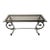 1970s Wrought Iron Black Entry Table Foyer Beveled Glass Top For Sale