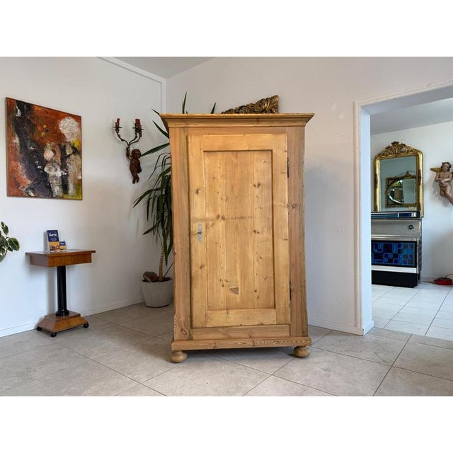 Biedermeier Farmhouse Cabinet in Wood For Sale - Image 9 of 15