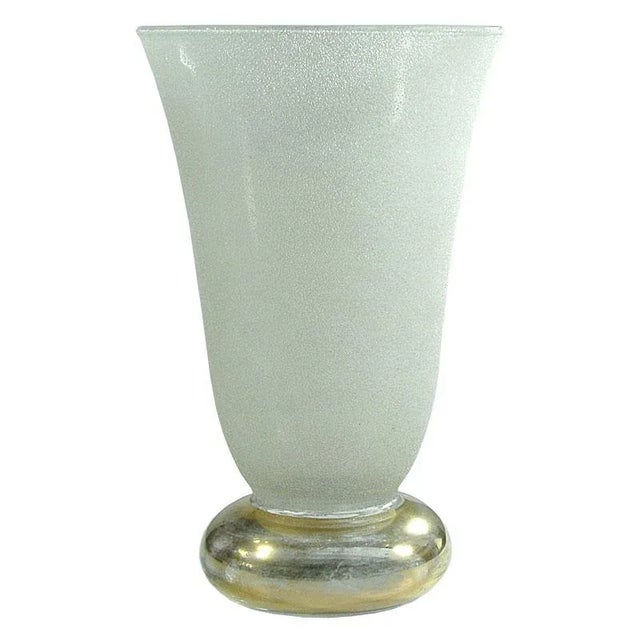 Art Deco Belgian Glass Vase, 1940s For Sale - Image 9 of 9