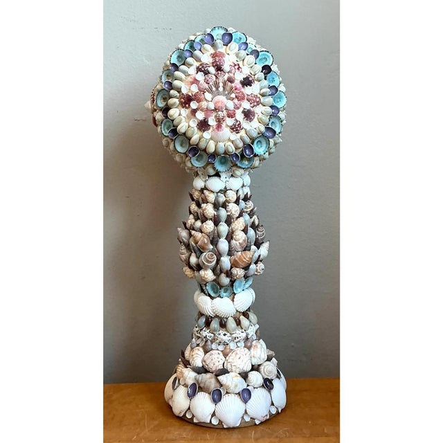 Vintage Seashell Encrusted Sculpture For Sale - Image 4 of 12