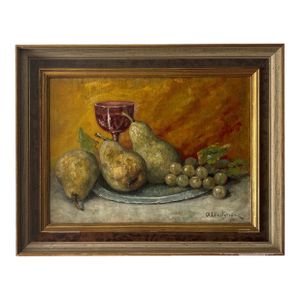 Still Life Oil on Canvas Framed Signed Made in 1925 by Sven Otto Lindstrom
