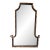 Faux Bamboo Black and Gold Pagoda Mirror For Sale
