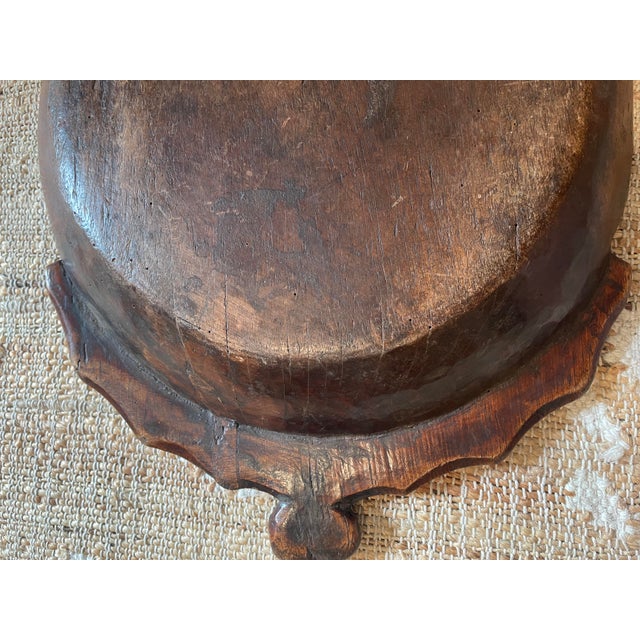 Antique Wooden Parat Dough Kneading Bowl For Sale - Image 10 of 12