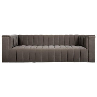 Monaco Sofa in Dark Grey Velvet