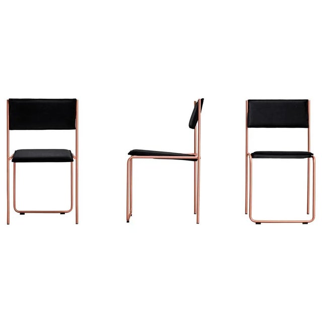 Not Yet Made - Made To Order Set of Trampolín Chairs in Black & Copper by Pepe Albargues For Sale - Image 5 of 8
