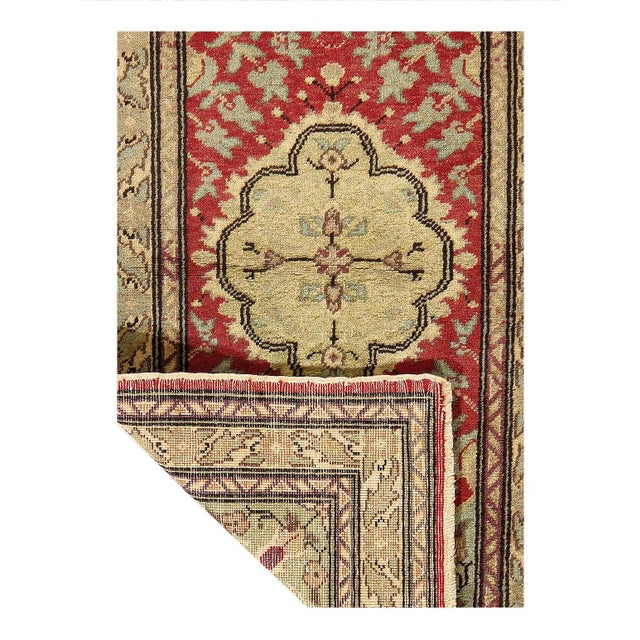 Traditional Pasargad DC Antique Handmade Turkish Oushak Rug For Sale - Image 3 of 3