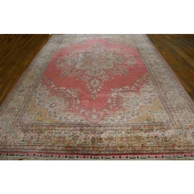 Mid-20th Century Turkish Silk Kayseri Carpet ( 7'6" x 10'10" - 230 x 330 ) For Sale In New York - Image 6 of 7