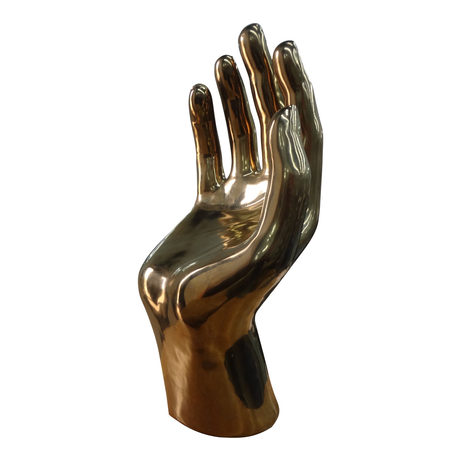 Vintage Glazed Gilt Ceramic Hand Sculpture Chairish