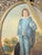 2 Sided Antique 1800's Miniature Mini Original Painting Portrait the Blue Boy For Sale - Image 12 of 14