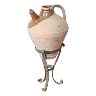 Terracotta Amphora with Base, Set of 2 For Sale