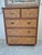 Vintage Itailian Grasscloth and Faux Bamboo Chest of Drawers For Sale In West Palm - Image 6 of 7