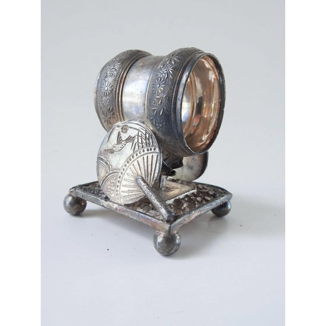 Antique Silverplate Chinoiserie Figural Napkin Ring For Sale In Seattle - Image 6 of 6