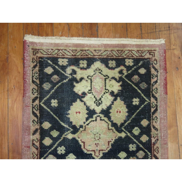 Vintage Zabihi Collection Turkish Anatolian Eclectic Runner - 1'9" x 10'4" For Sale - Image 4 of 6