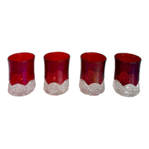 1900's Ruby Red Eapg Glasses - Set of 4