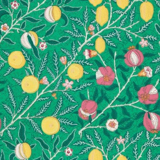 Morris & Co Fruit Wallpaper in Tangled Green - a Sample For Sale
