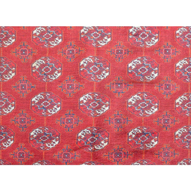 Mid 20th Century Vintage Afghani Turkoman Rug For Sale - Image 5 of 13