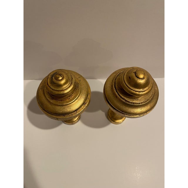 Late 19th Century Gold Gilt Wood French Tie Backs, Late 19th Century - A Pair For Sale - Image 5 of 7