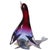 Mid 20th Century Vintage Murano Sommerso Red Purple Blue Gold Flecks Italian Art Glass Bird Figurine With Original Label For Sale - Image 5 of 10