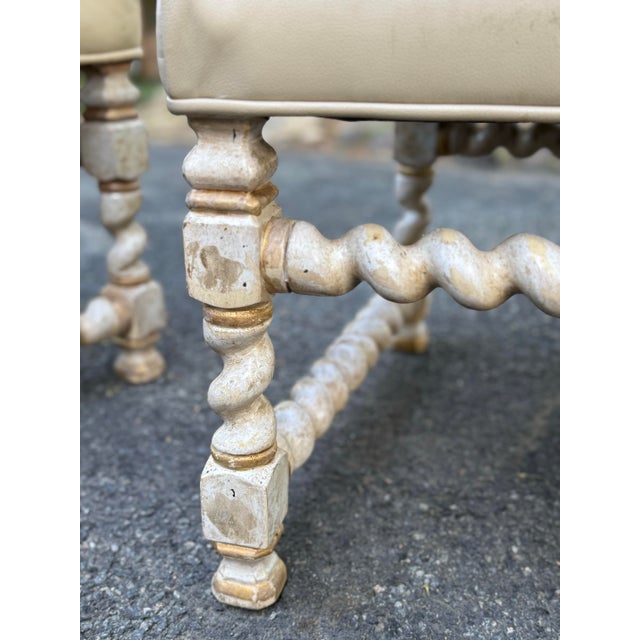 Sam Moore Sam Moore Rustic European Painted Barley Twist Dining Chairs - Set of 4 For Sale - Image 4 of 6