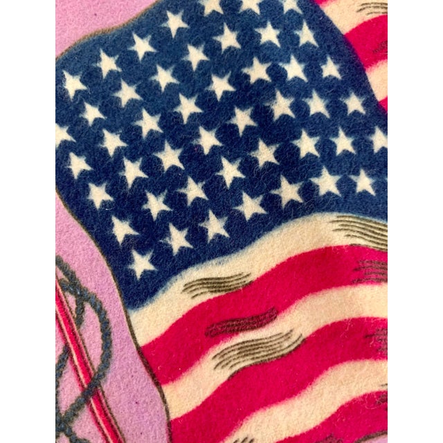 Red Antique ‘Tobacciana’ Flannel American Flags/Textile Tobacco Premium Inserts- Set of 4 For Sale - Image 8 of 11