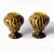 Add a punch of striking Art Deco geometry to your space with this rare, matching pair of 1930s bohemian spatter glass posy...