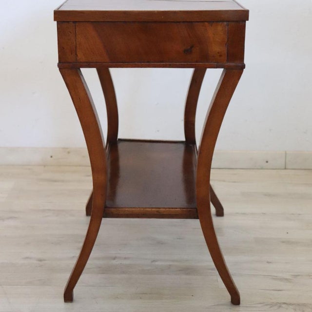 Antique Walnut Side Table with One Drawer, 1800s For Sale - Image 5 of 11