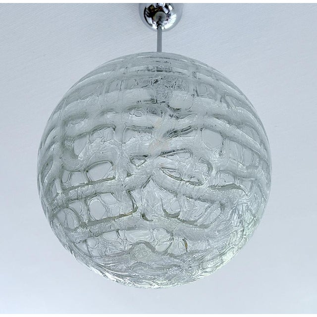 Large Murano Glass Pendant Light from Doria, 1970s For Sale - Image 9 of 18