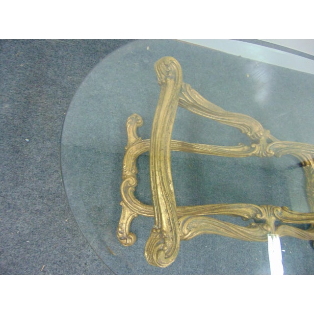 Italian Gilt Carved X Base Coffee Table For Sale In Philadelphia - Image 6 of 8