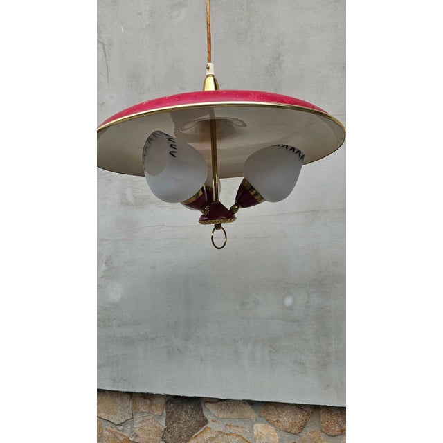 Danish Brass Chandelier, 1960s For Sale - Image 6 of 9