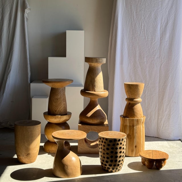 Side Table in Mango Wood, 1980s For Sale - Image 10 of 11