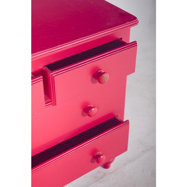 Green Vintage Chest of Drawers in Pink, 1970s For Sale - Image 8 of 9