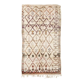 Vintage Moroccan Berber Shag Wool Rug With Diamond Grid by Rug & Kilim, 1950-1959 For Sale