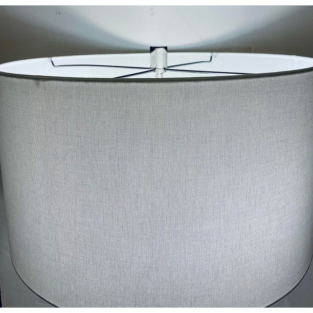 Metal Port 68 Modern Nickel and Glass Charles Table Lamp For Sale - Image 7 of 7