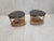 Paul Frankl Vintage Paul Frankl Style Floating Granite Rattan Side Tables - Pair For Sale - Image 4 of 5