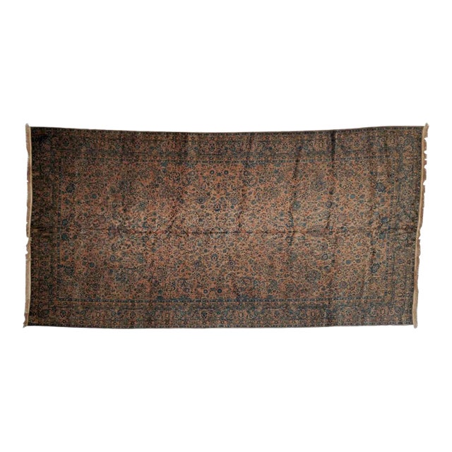 1920's Antique Agra Carpet , 9' X 17'6 For Sale