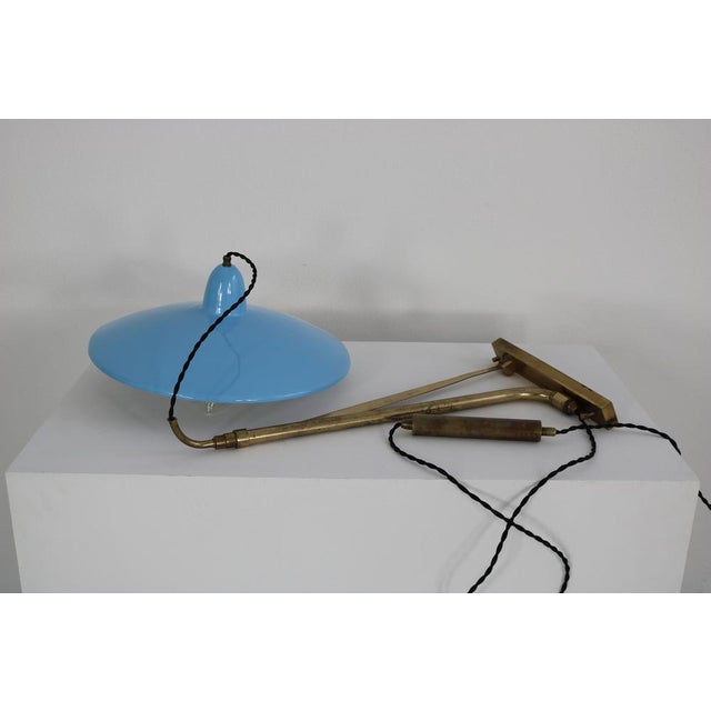 Metal Italian Height-Adjustable Swivel Telescope Wall Lamp, 1950s For Sale - Image 7 of 18