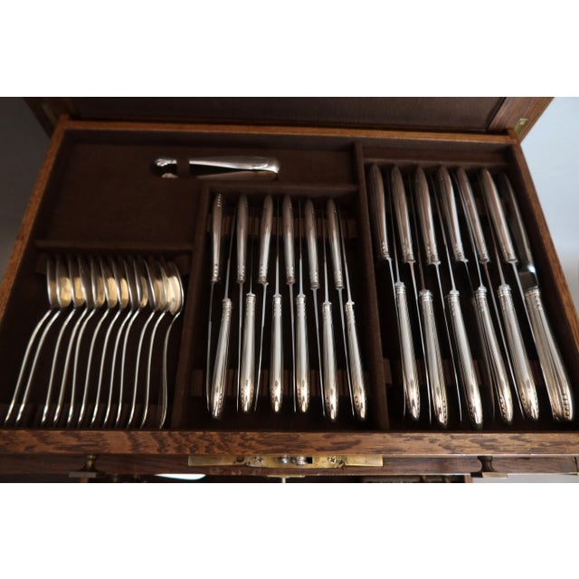 Silver-Plated Flatware with Case, 1950s, Set of 149 For Sale - Image 11 of 12