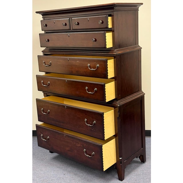 1990s Broyhill “Fireside Cherry” Attic Heirloom Chest of Drawers For Sale - Image 5 of 12