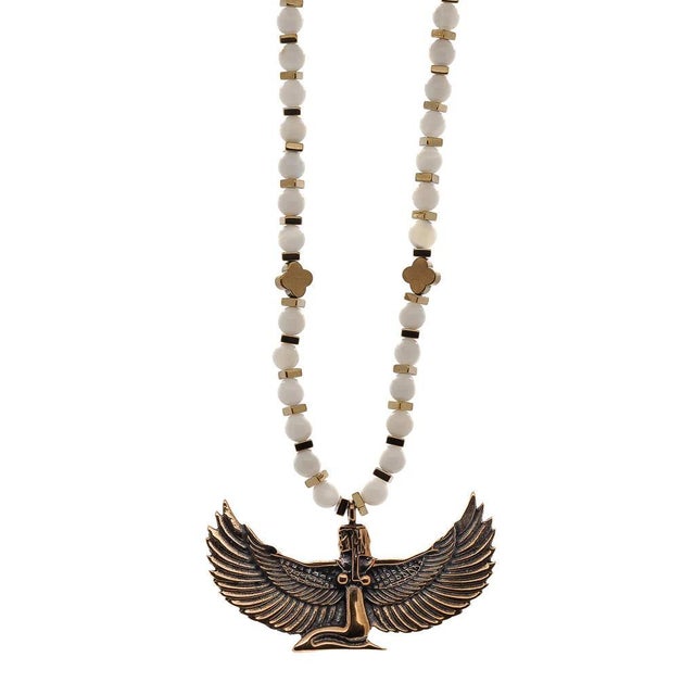 Turquoise Stone Beaded Pink Heart Pendant Necklace For Sale In Miami - Image 6 of 8