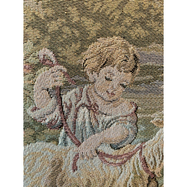 “Children’s Theme” French Country Tapestry - Framed For Sale - Image 4 of 9