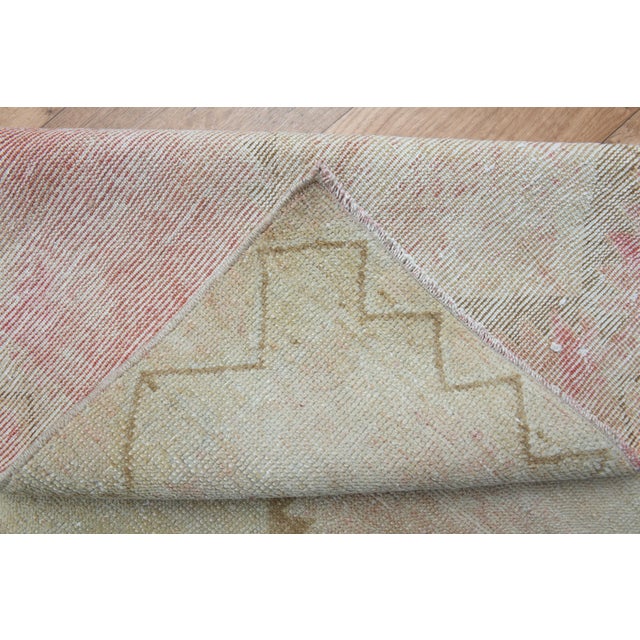 Textile 1970s Vintage Handmade Wool Cotton Turkish Beige Area Rug For Sale - Image 7 of 11