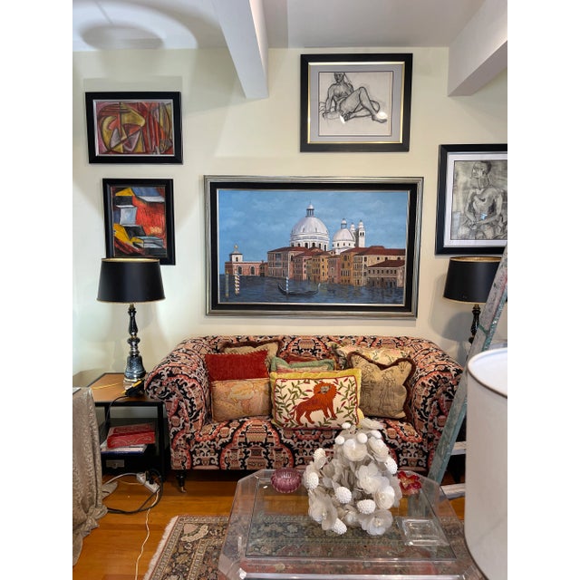 Wood Mid Century Female Nude Drawing, Framed For Sale - Image 7 of 7