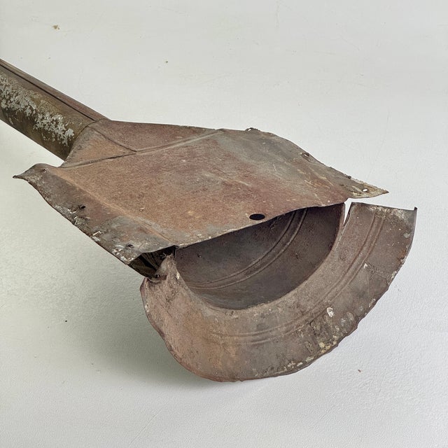 Architectural Salvage Antique 19th Century American Folk Art Downspout With Star Decoration, Collection of Richard Smith “Smitty” Axtell For Sale - Image 9 of 11