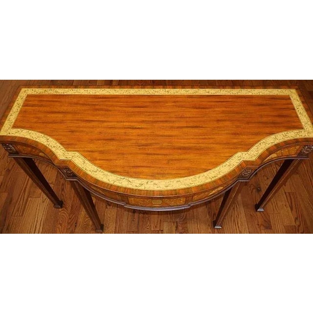 Brown Chelsea House Adams Style Paint Decorated Sofa Console Table For Sale - Image 8 of 11